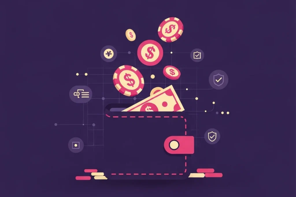 Ilustración editorial: Depositar con Skrill en casino online: guía 2026